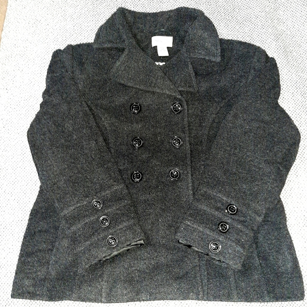 St John's Bay XL Petite Peacoat Wool